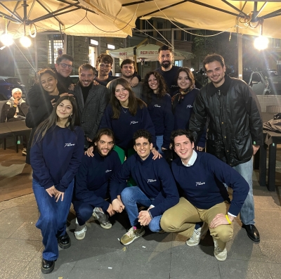 i rappresentanti al piazzale della Minerva